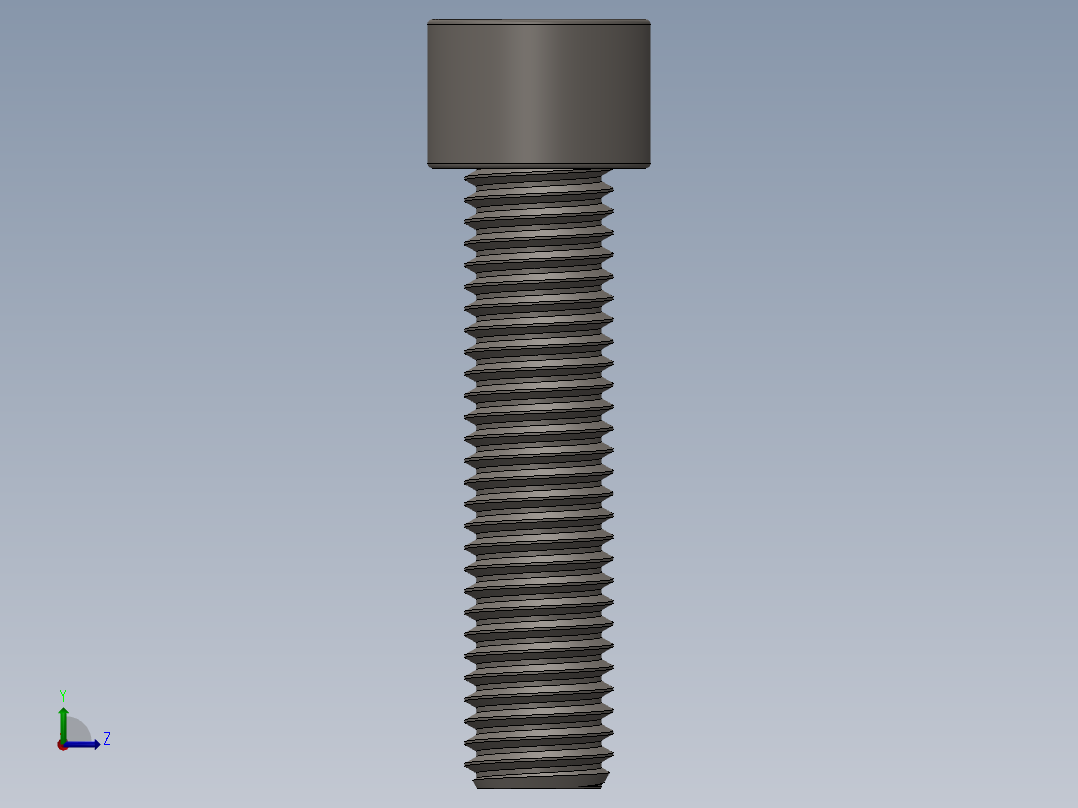Screw_DIN_912_M12x50F_A2.SLDPRT公制内六角螺钉左视图