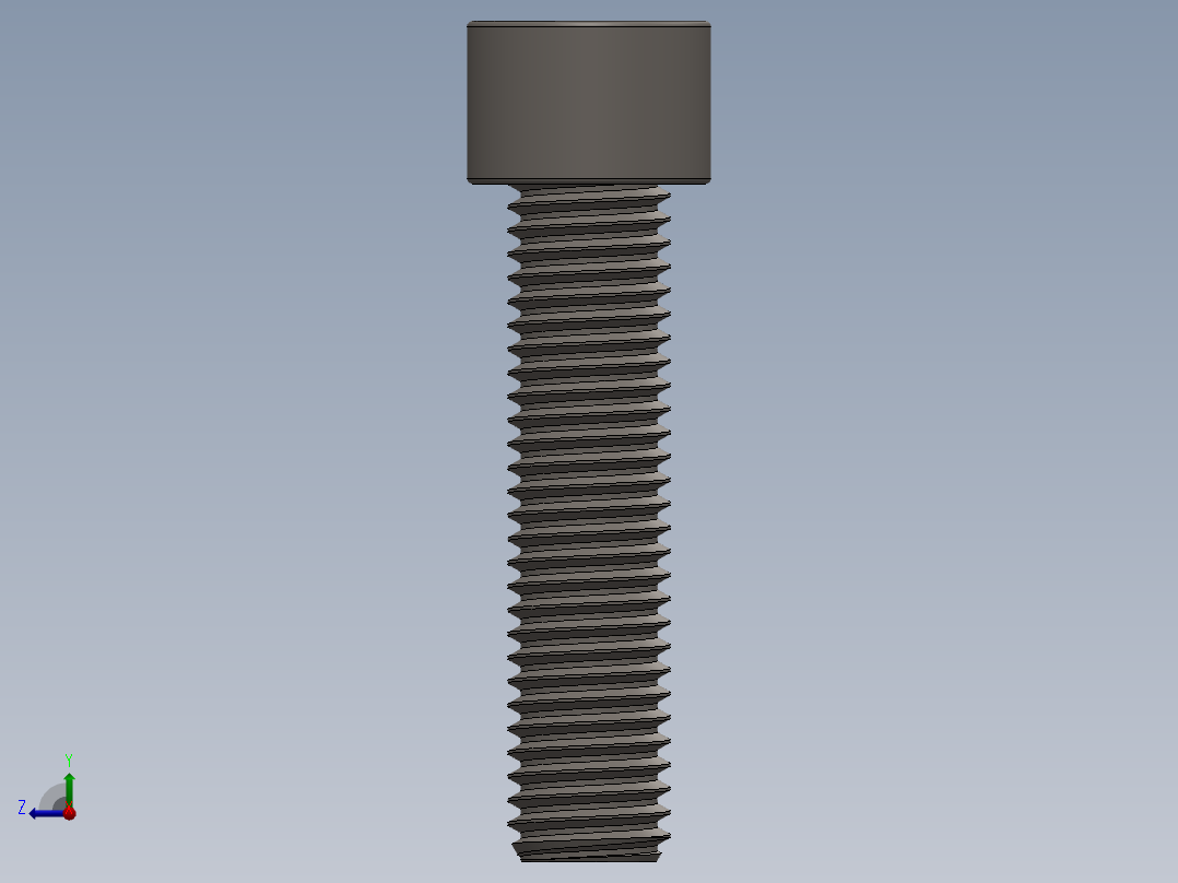 Screw_DIN_912_M12x50F_A2.SLDPRT公制内六角螺钉右视图