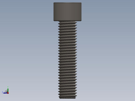 Screw_DIN_912_M12x50F_A2.SLDPRT公制内六角螺钉右视缩略图