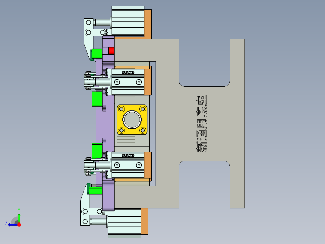 B9450-A-笔记本CNC工装夹具三维模型CNC1内腔开粗-210305右视图