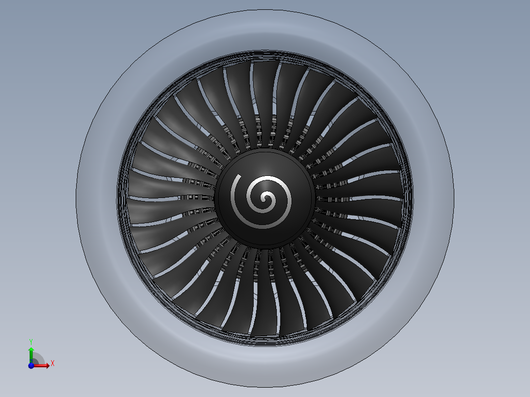 航空发动机(21)前视图