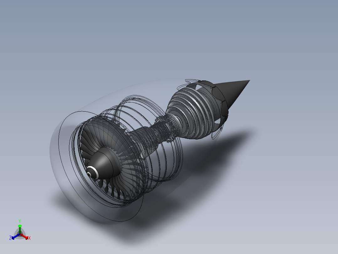 航空发动机(21)正等轴测图