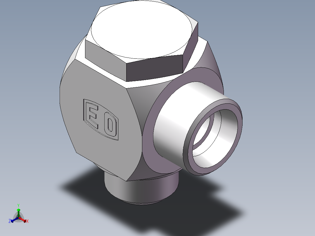 高压铰接式90度接头、1DI-30-B12主视图