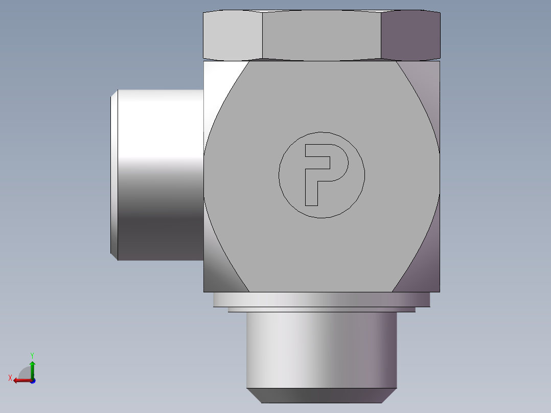 高压铰接式90度接头、1DI-30-B12后视图