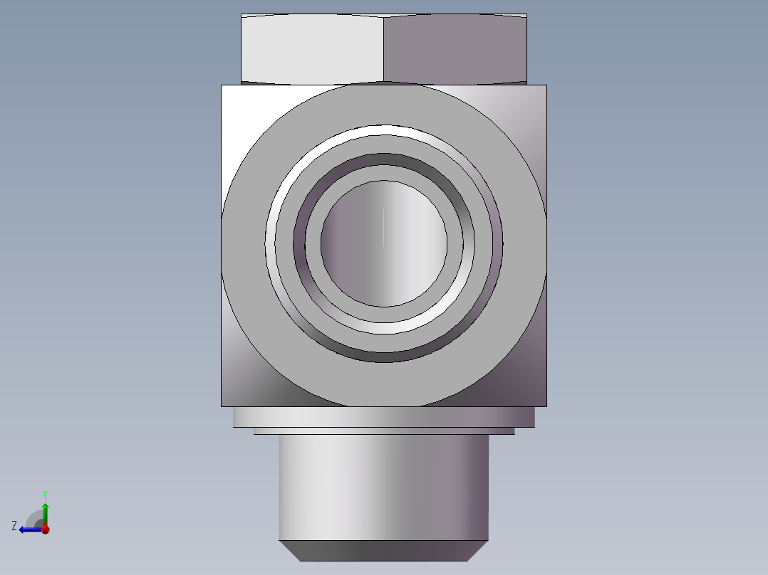 高压铰接式90度接头、1DI-30-B12右视图