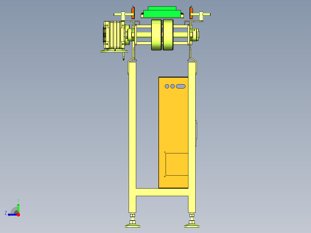 传送机模型设计右视图