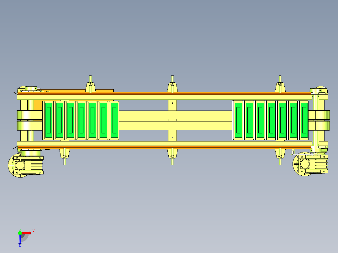 传送机模型设计俯视图