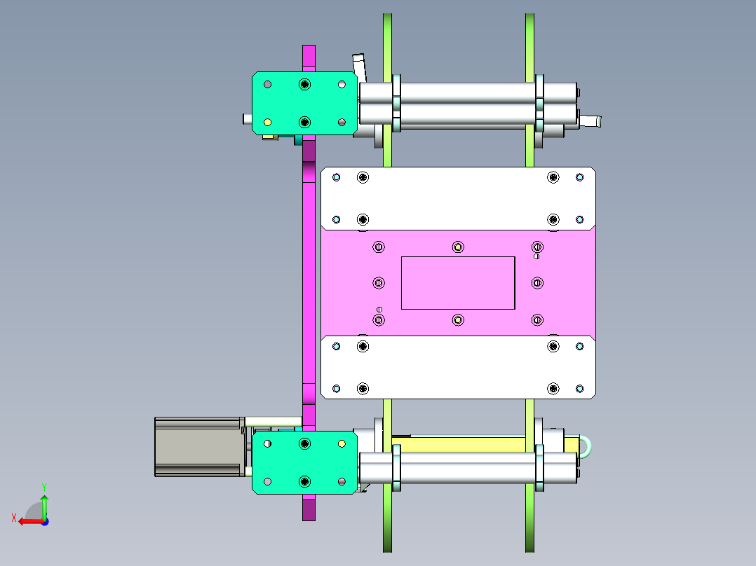 塑料袋热封压合机设计后视图