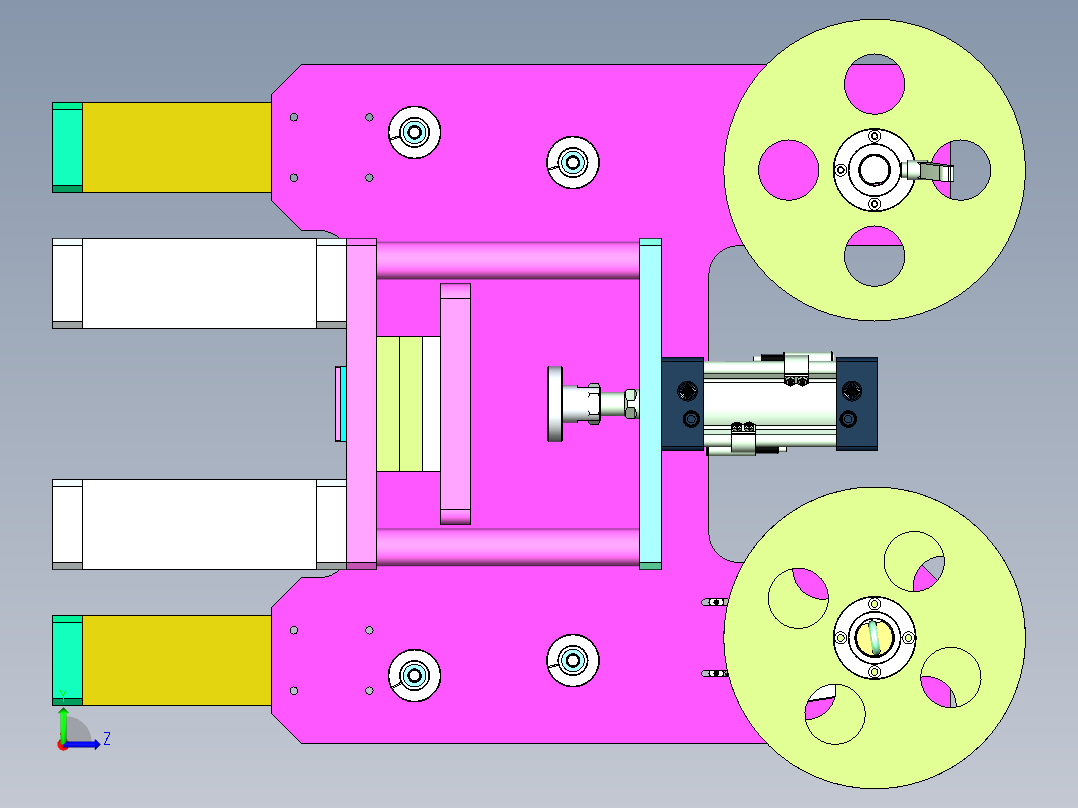 塑料袋热封压合机设计左视图