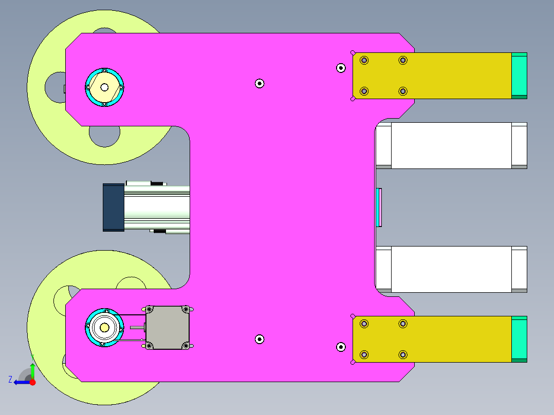 塑料袋热封压合机设计右视图