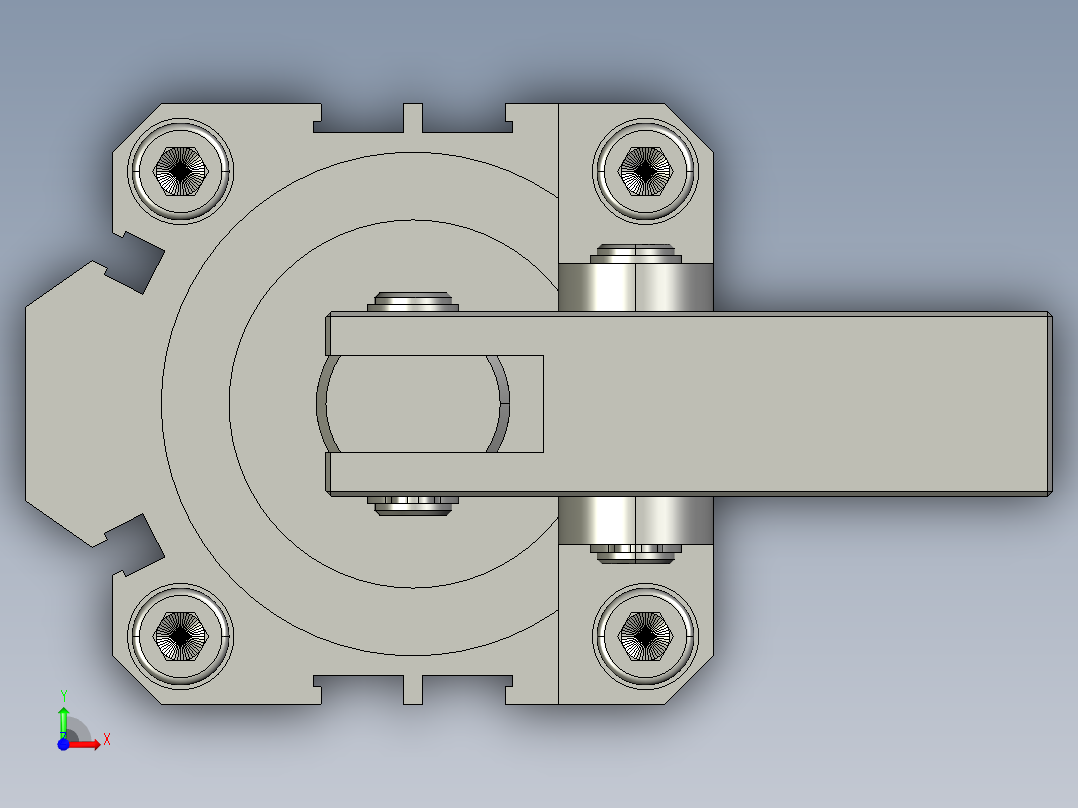 杠杆式空压缸25、32、40、50、63前视图