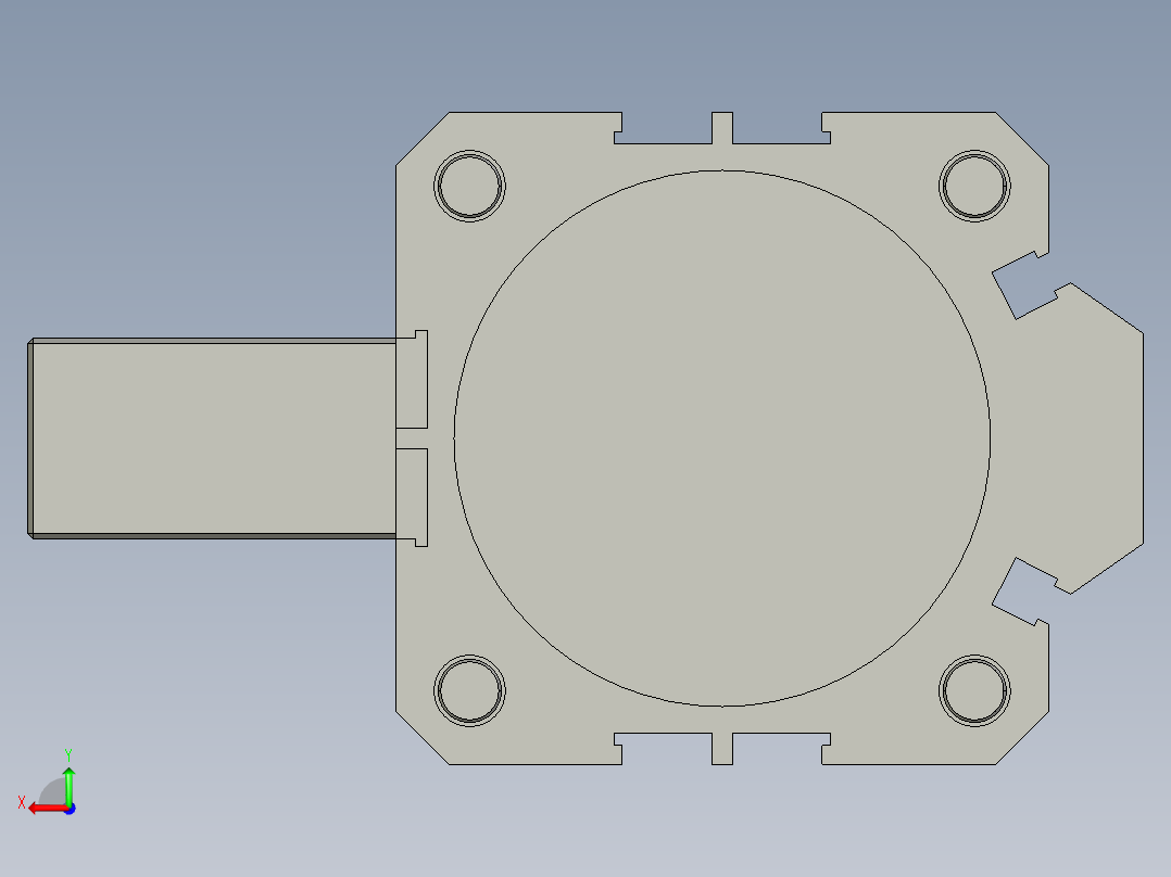 杠杆式空压缸25、32、40、50、63后视图