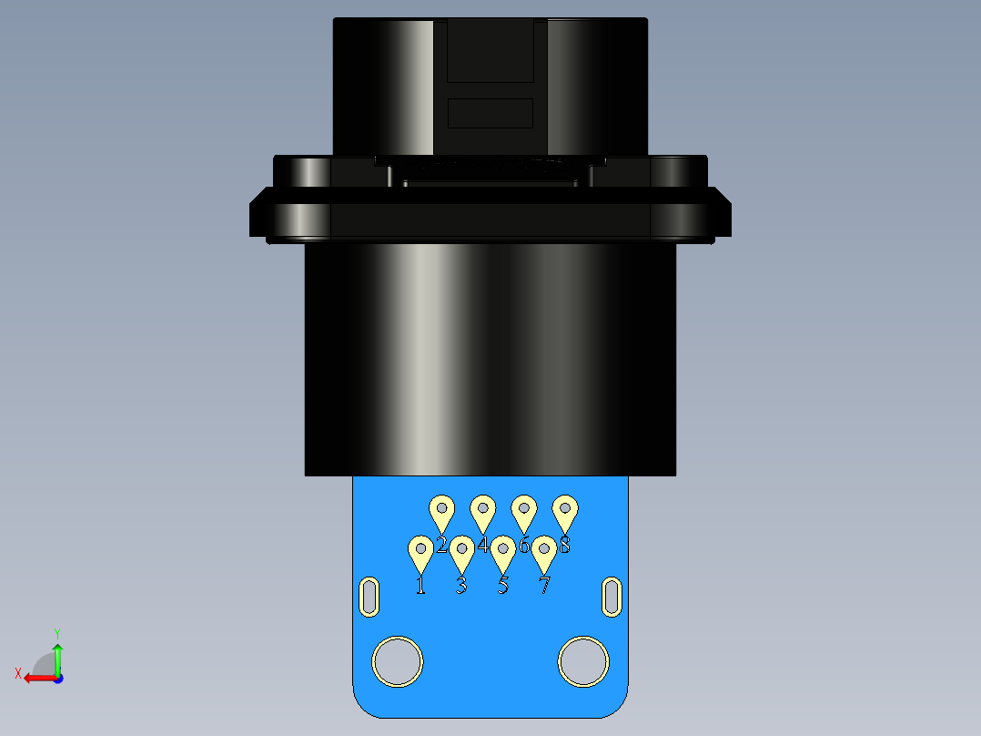 A0002647-用于焊接的面板插座RJ45 - LP-16-J后视图