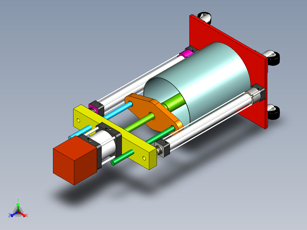 搅拌机设备图正等轴测图