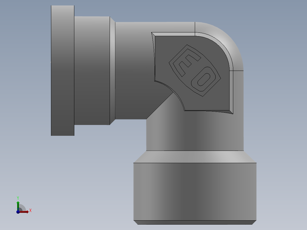 法兰接头、1DFL9-36-12前视图
