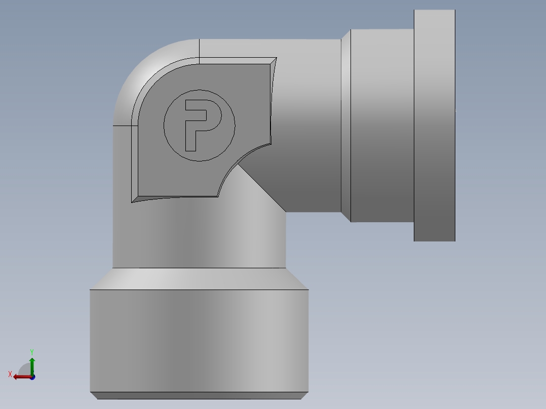 法兰接头、1DFL9-36-12后视图