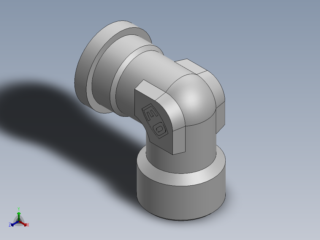 法兰接头、1DFL9-36-12正等轴测图