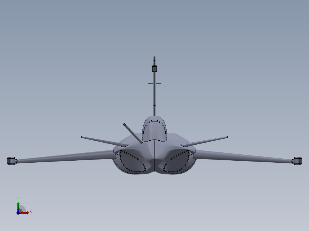 A2004004-阵风战斗机前视图