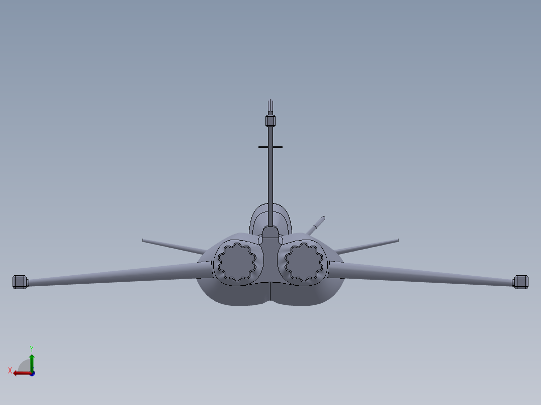 A2004004-阵风战斗机后视图