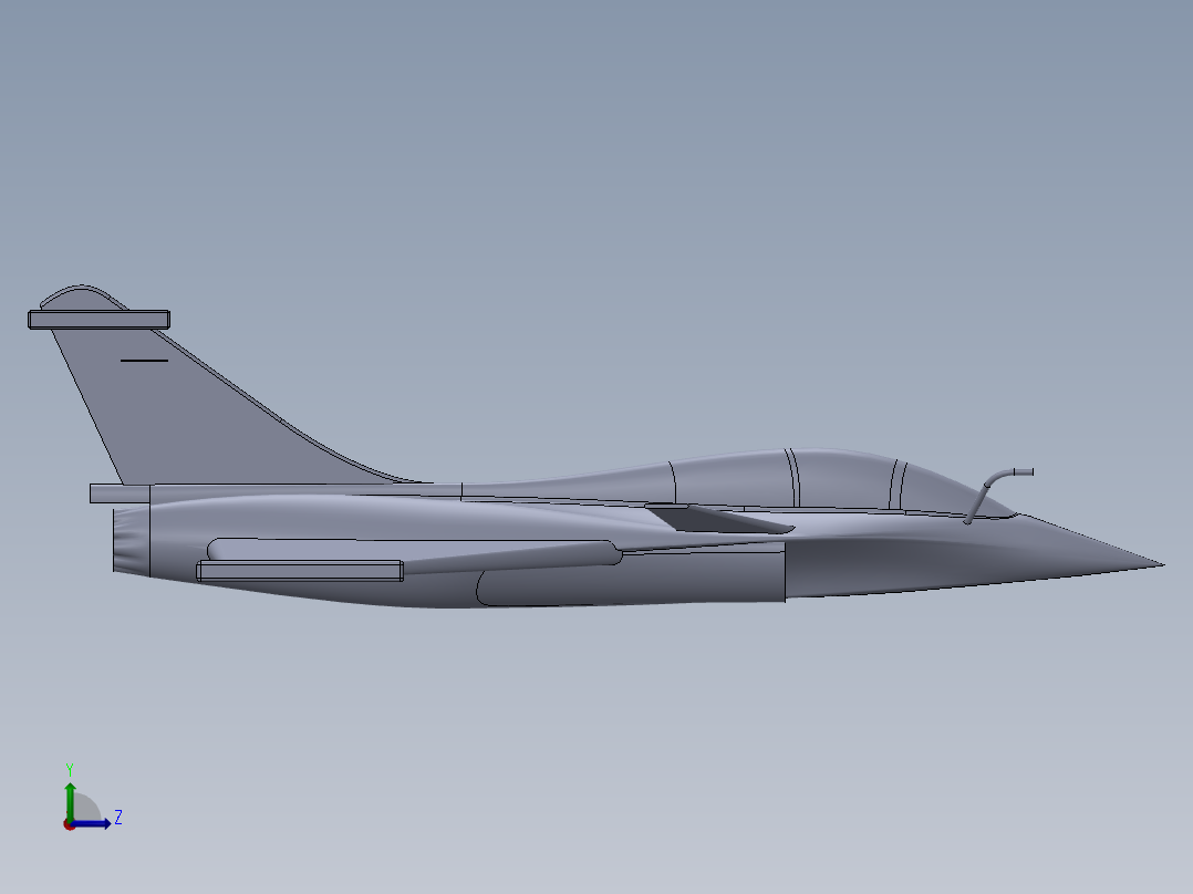 A2004004-阵风战斗机左视图