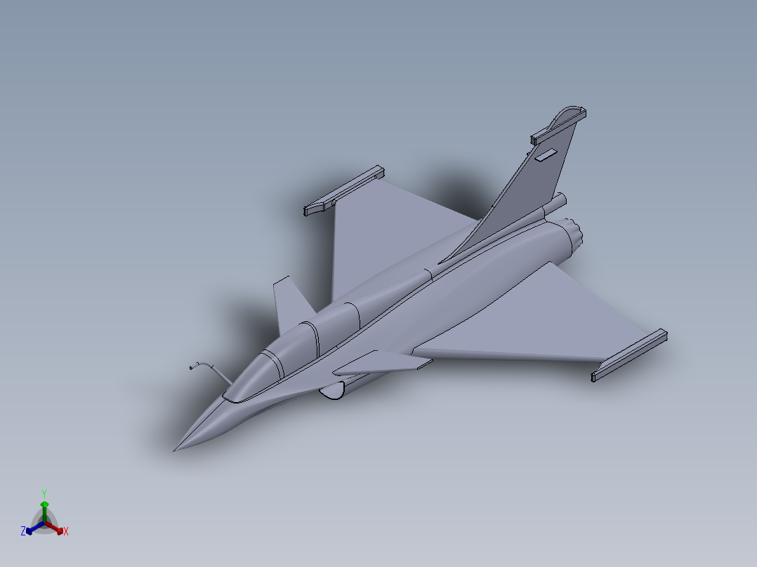 A2004004-阵风战斗机正等轴测图