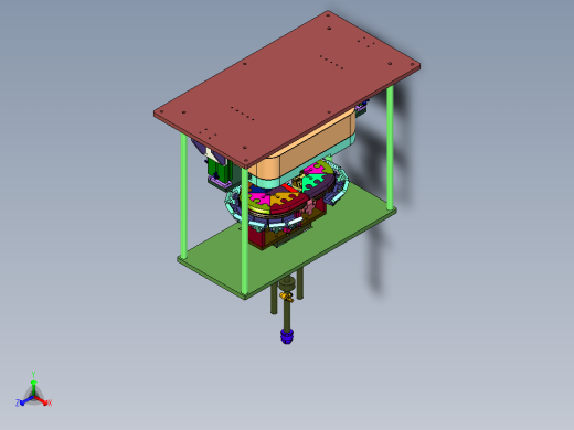 眼镜盒安装拉链设备正等轴测缩略图