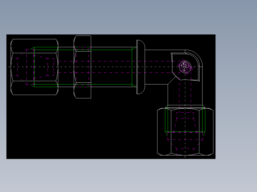 PARKER管接头EO Bulkhead elbow WSV06S71(16)_back