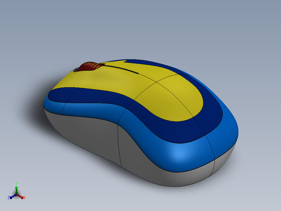 笔记本电脑鼠标11正等轴测图