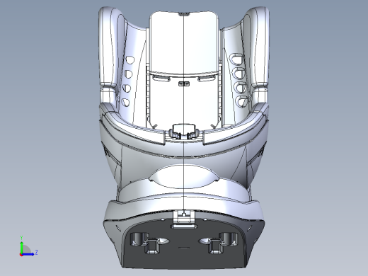 婴幼儿安全座椅三维建模图纸左视缩略图