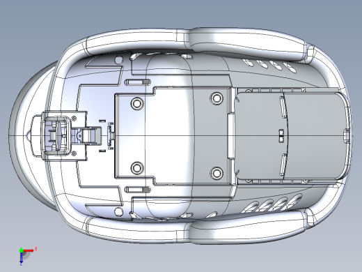 婴幼儿安全座椅三维建模图纸俯视缩略图