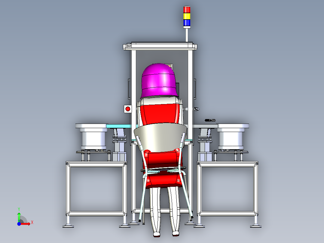 四极碳刷自动组装机前视图
