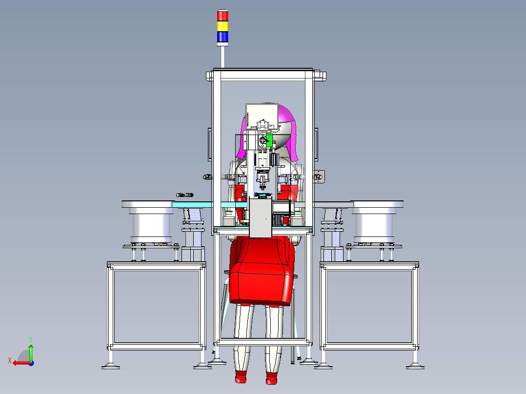 四极碳刷自动组装机后视图
