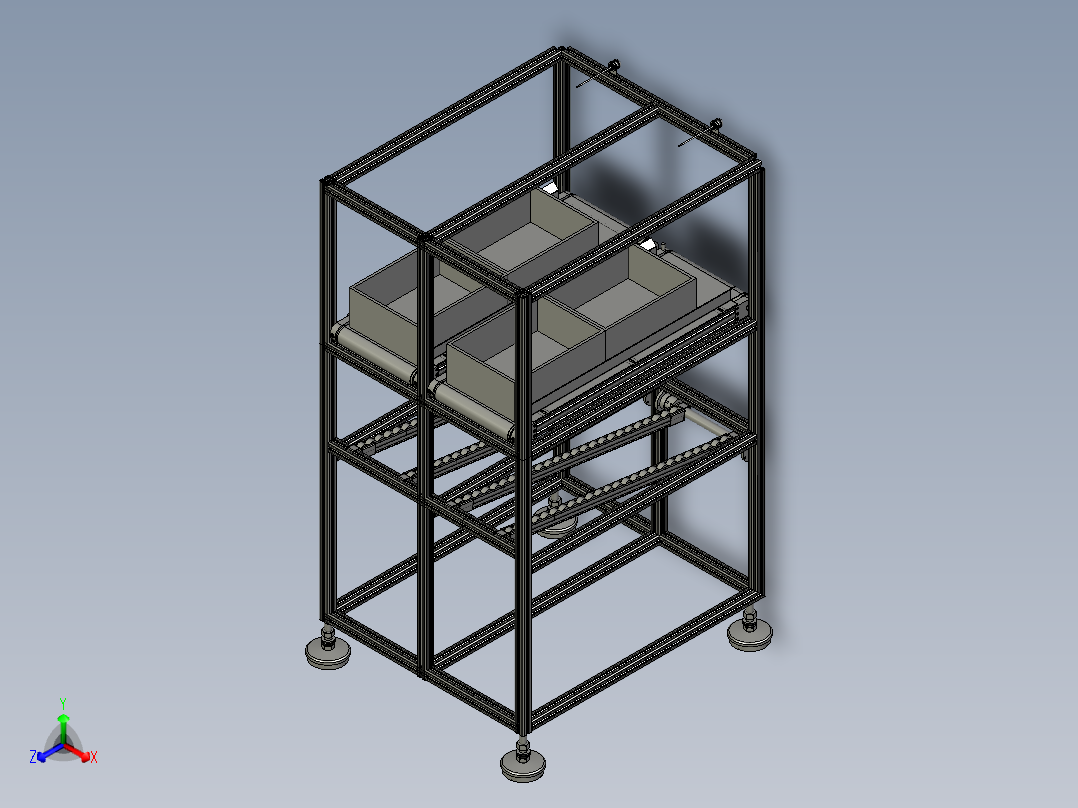 线边架正等轴测图