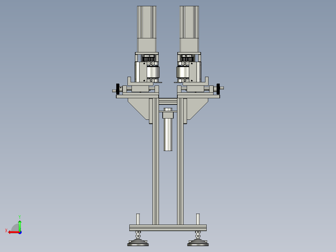 料片夹持运输装置后视图