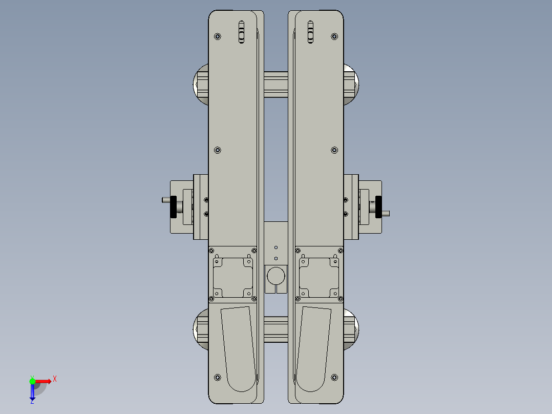 料片夹持运输装置俯视图