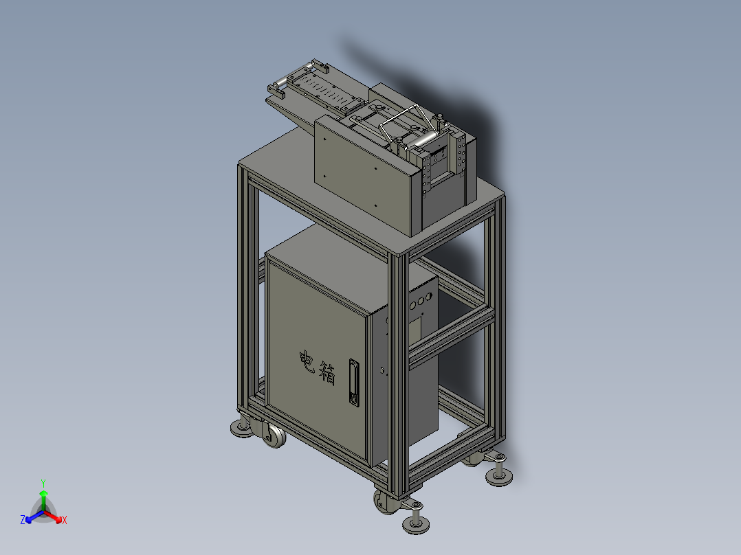 送带断带装置正等轴测图