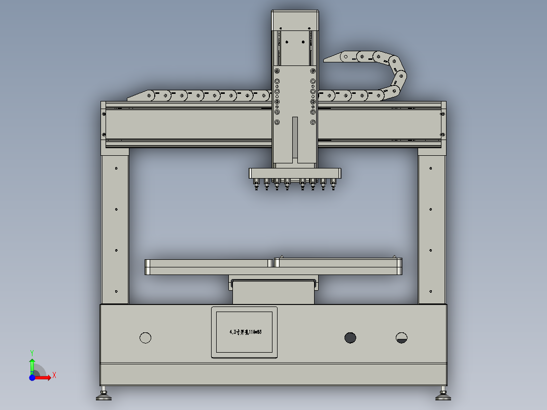 吸塑盘自动拆分盘机前视图
