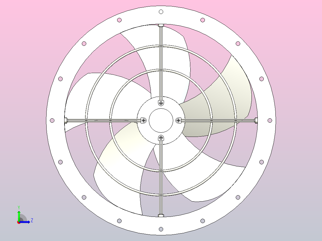 YAR560[YAR560-4A(E)]管道风机左视图