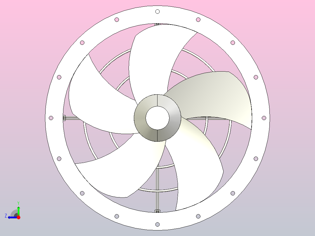 YAR560[YAR560-4A(E)]管道风机右视图
