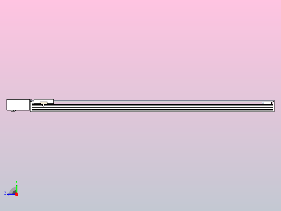 皮带直线轴半封闭可选导轨TPA-HNB-175D-140-L1650-MR-Y-P75-N3右视图