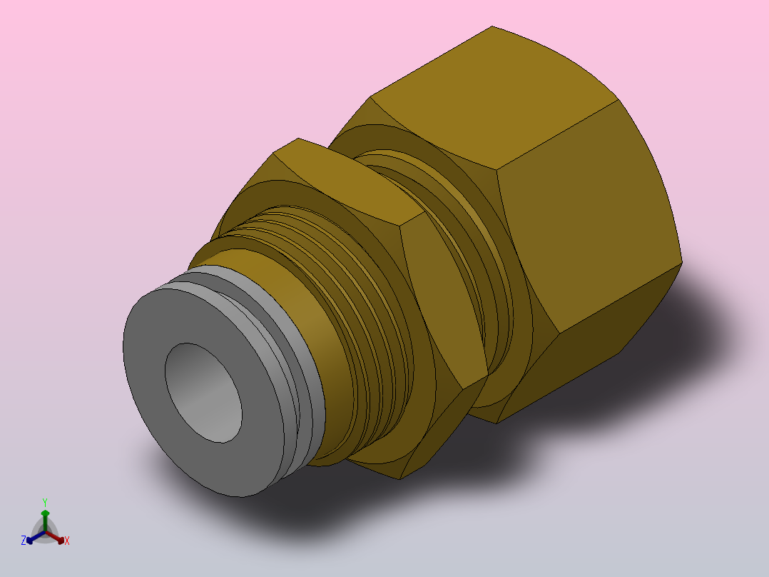 快速接头HKQ2E内螺隔板接头[HKQ2E06-01]主视图