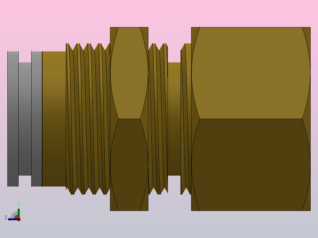 快速接头HKQ2E内螺隔板接头[HKQ2E06-01]右视图