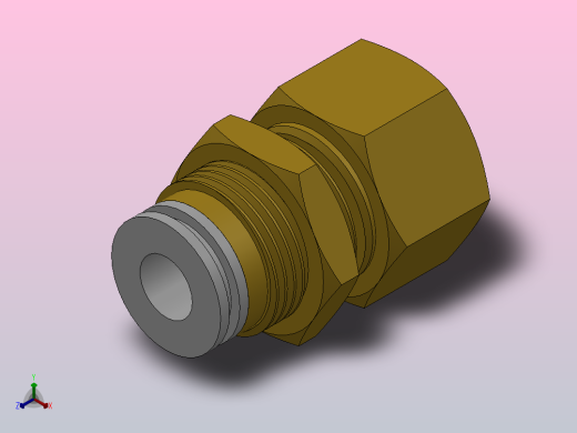 快速接头HKQ2E内螺隔板接头[HKQ2E06-01]正等轴测缩略图