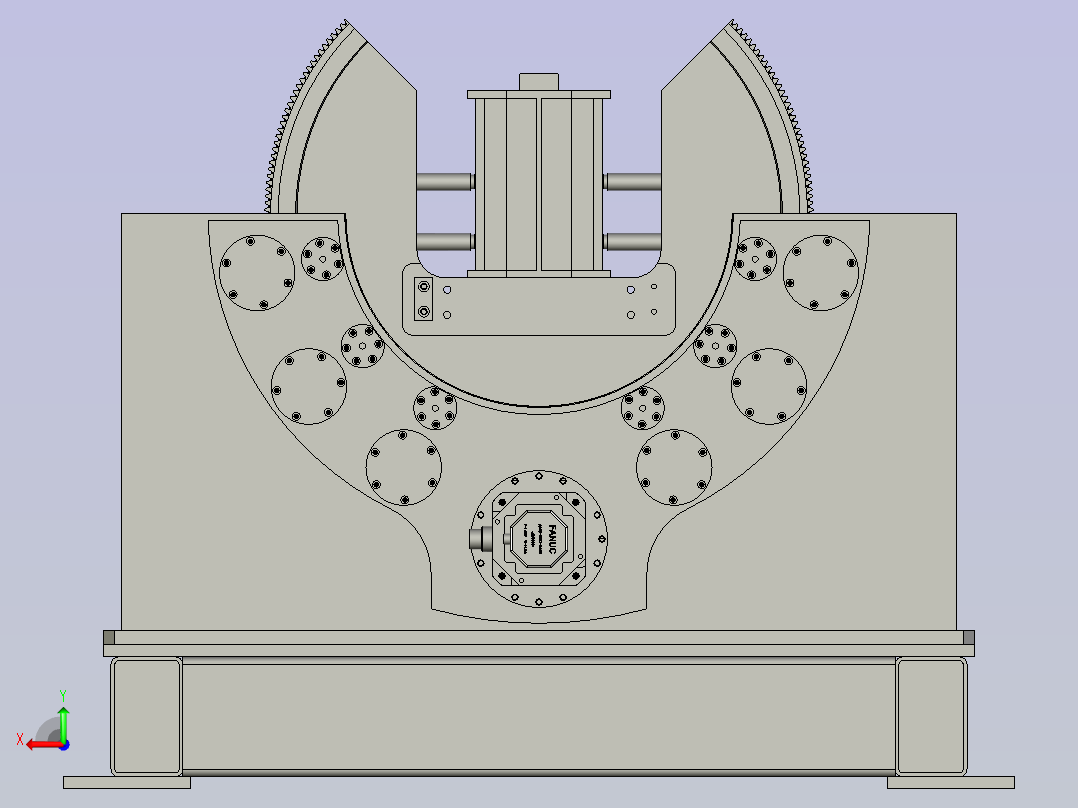 变位机总装后视图