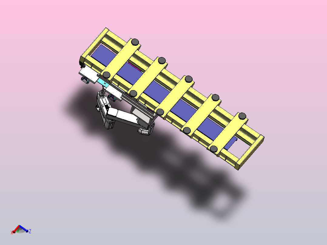 自动化四轴地轨主视图
