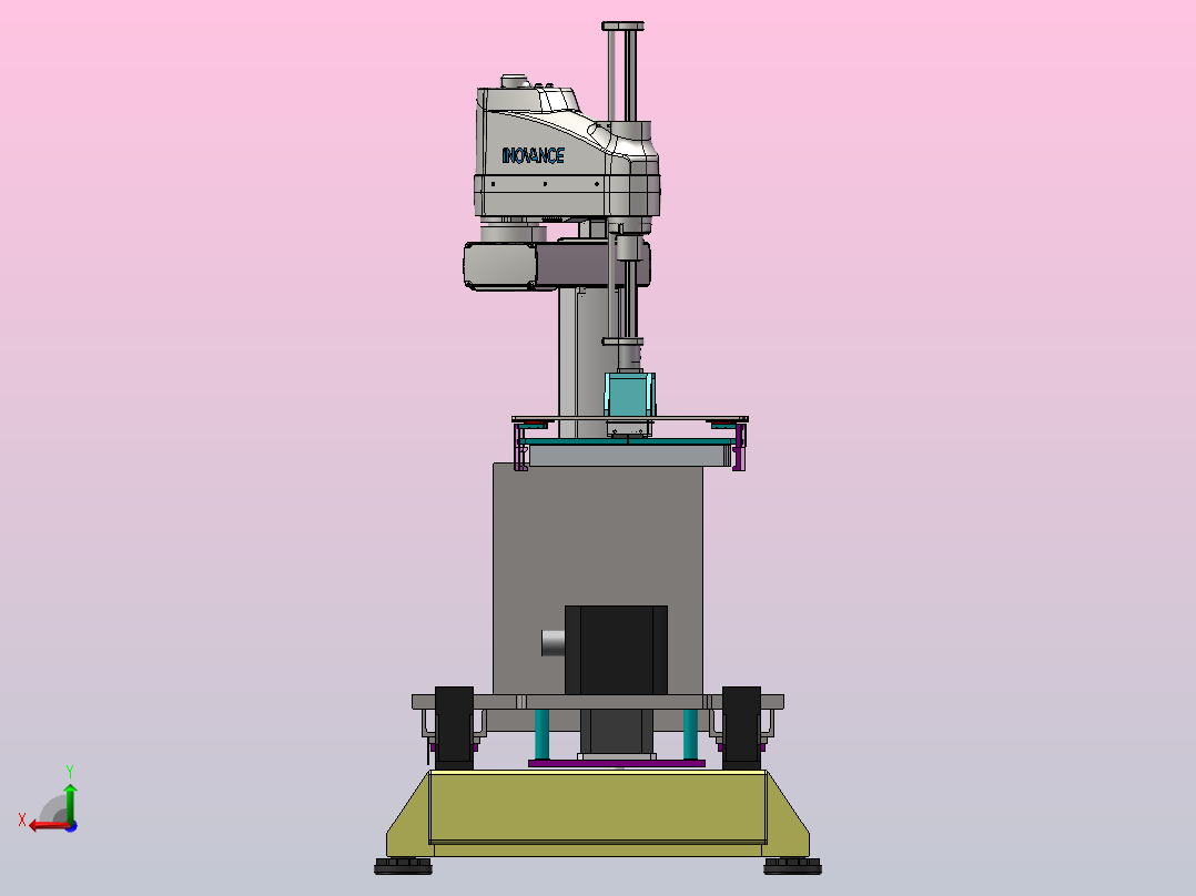 自动化四轴地轨后视图