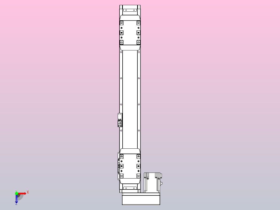 滚珠丝杠线性轴TPA-GCRS-80-1610C-L150-ML-M20-N3俯视图