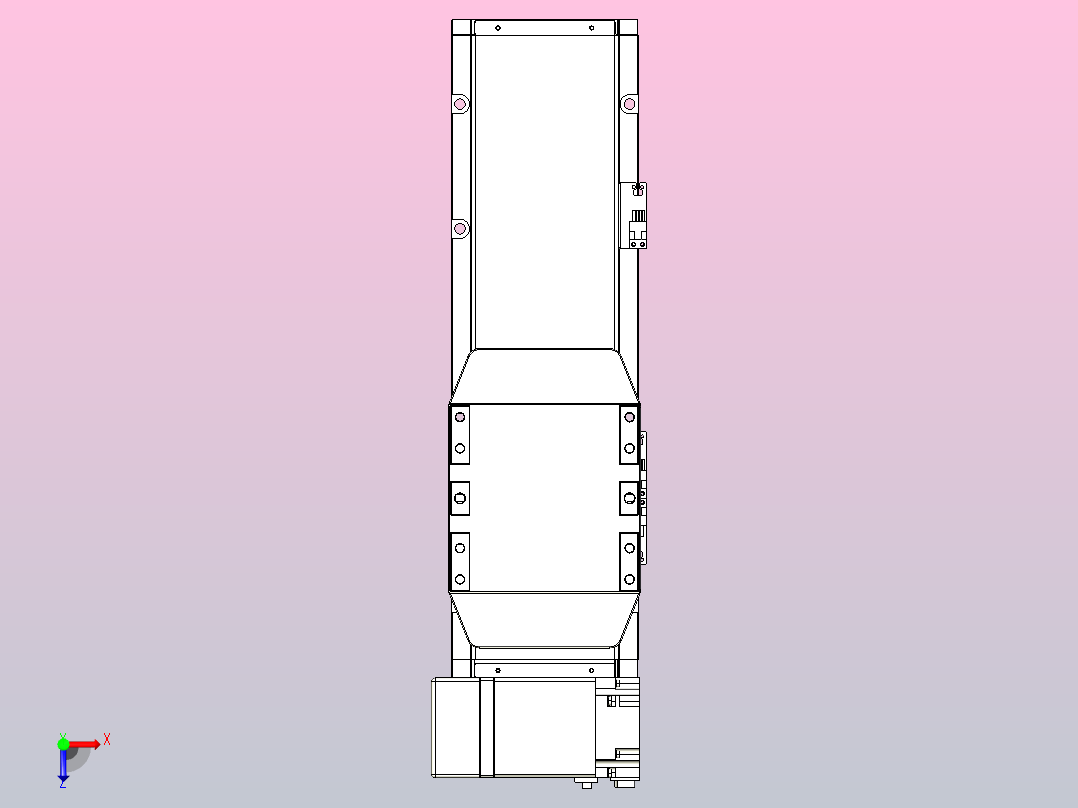 机器人皮带驱动直线轴TPA-GCB-150-P80-L200-LP-M75-N3俯视图