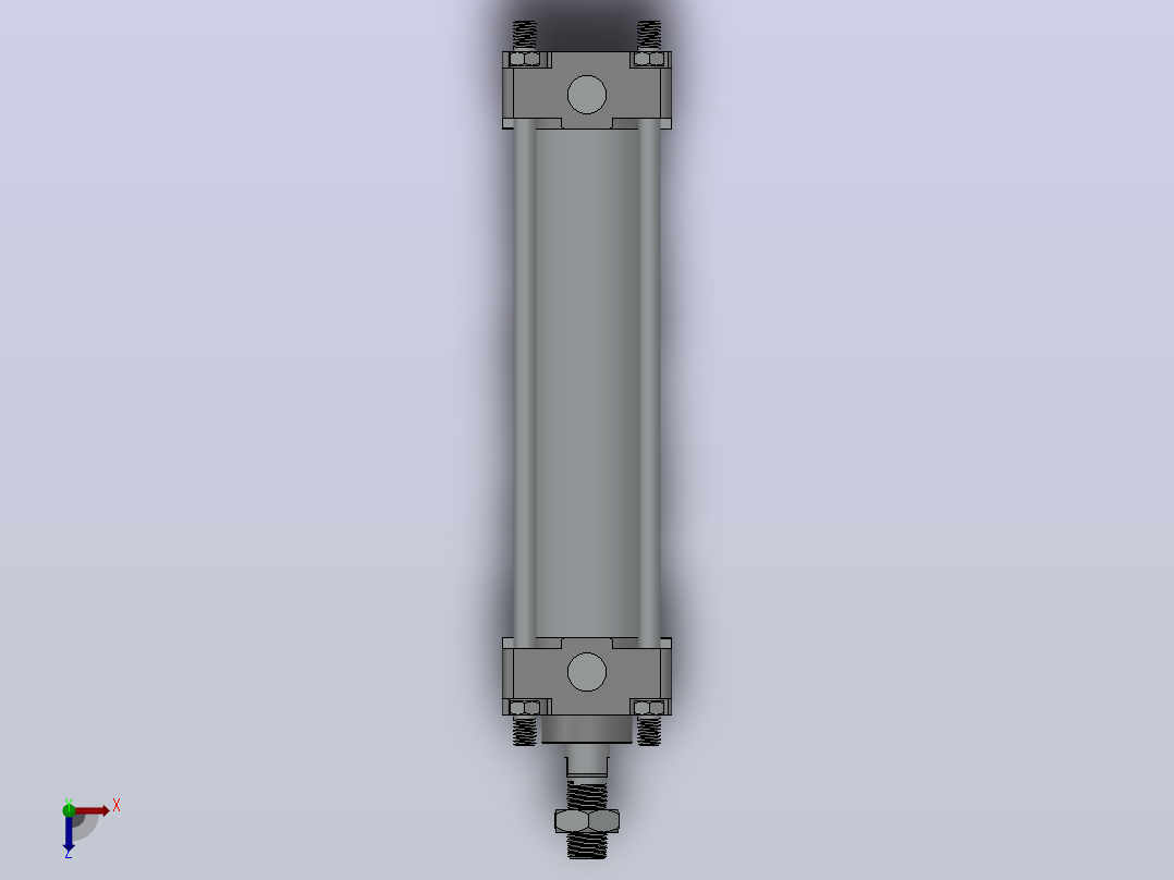 CA2系列标准型气缸 基本型[CDA2B-40TN-150]俯视图