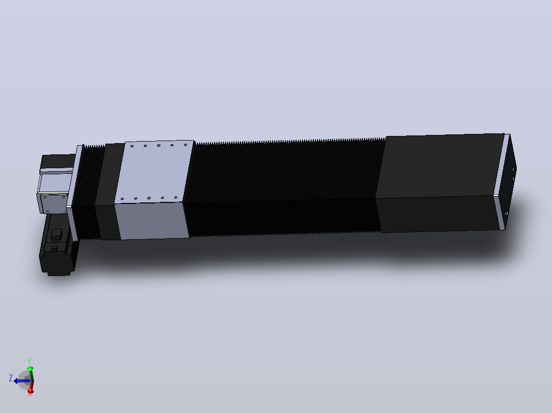 直线模组DMBF135-RDCR（电机右下折）[DMBF135-L45S500-DT400-A2U-RDCR]主视图